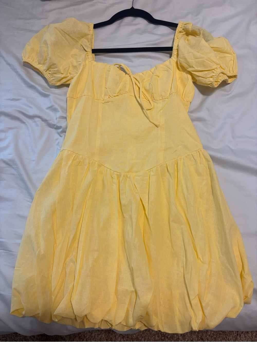 Hello Molly Yellow Puff-Sleeve Sundress